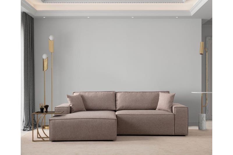 Munehiro Hjørnesovesofa - Brun - Møbler - Sofaer - Sovesofaer
