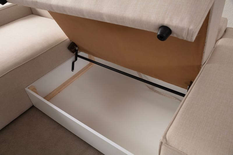 Munehiro Hjørnesovesofa - Ecru - Møbler - Sofaer - Sovesofaer
