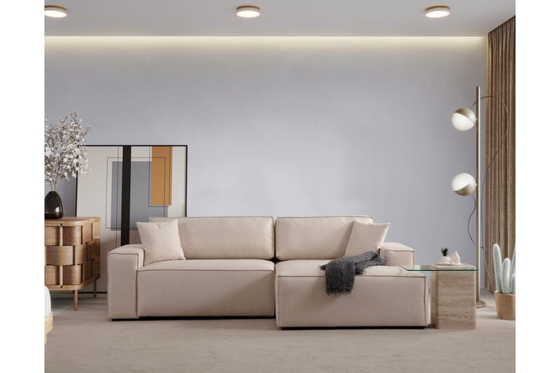 Munehiro Hjørnesovesofa - Ecru - Møbler - Sofaer - Sovesofaer