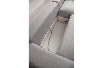 Munehiro Hjørnesovesofa - Lysegrå - Møbler - Sofaer - Sovesofaer