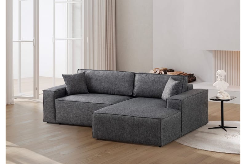 Munehiro Hjørnesovesofa - Mørkegrå - Møbler - Sofaer - Sovesofaer