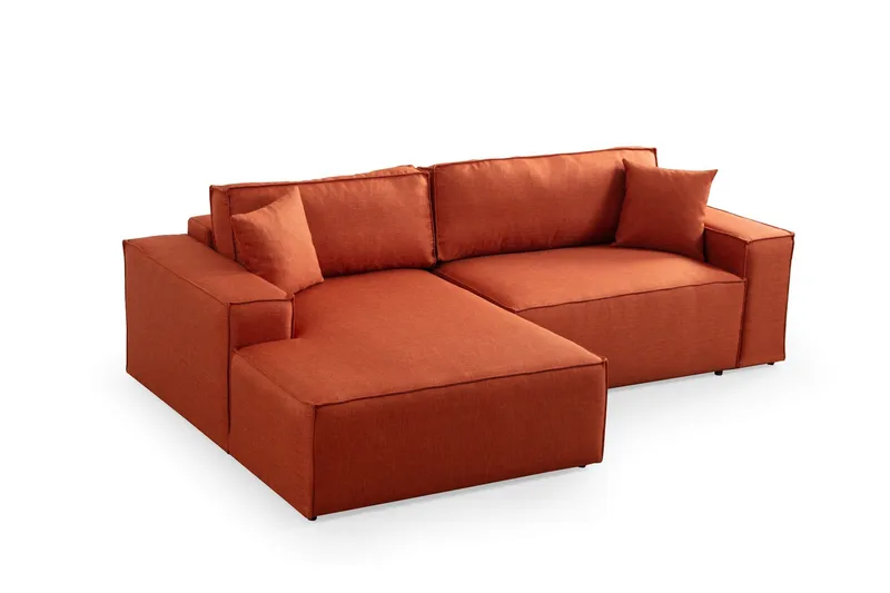 Munehiro Hjørnesovesofa - Orange - Møbler - Sofaer - Sovesofaer