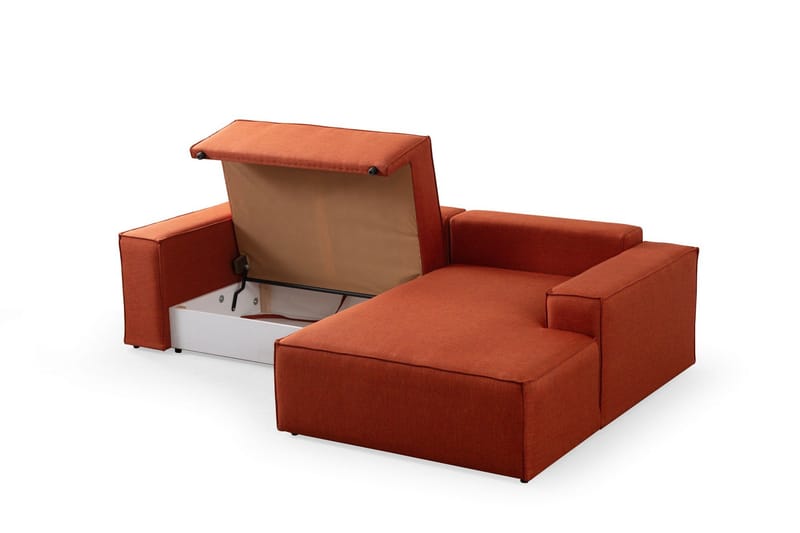 Munehiro Hjørnesovesofa - Orange - Møbler - Sofaer - Sovesofaer