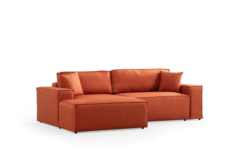 Munehiro Hjørnesovesofa - Orange - Møbler - Sofaer - Sovesofaer