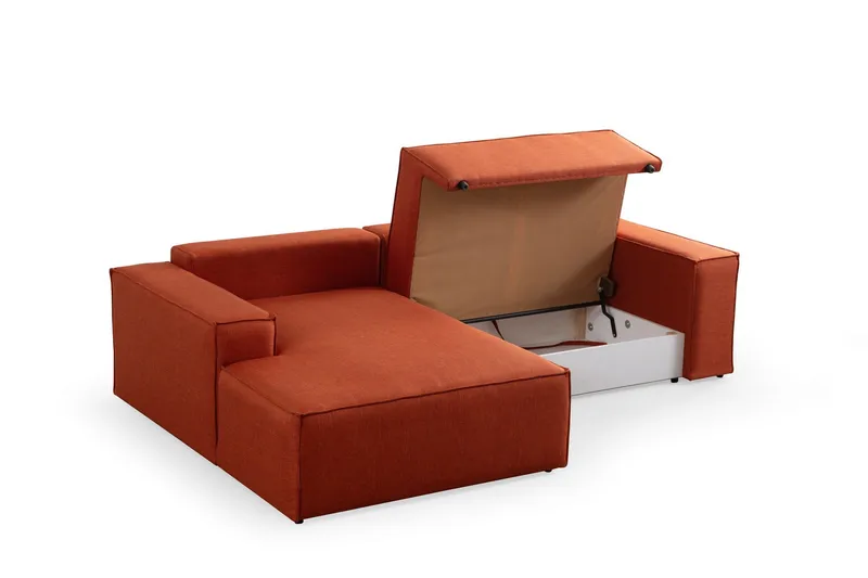 Munehiro Hjørnesovesofa - Orange - Møbler - Sofaer - Sovesofaer
