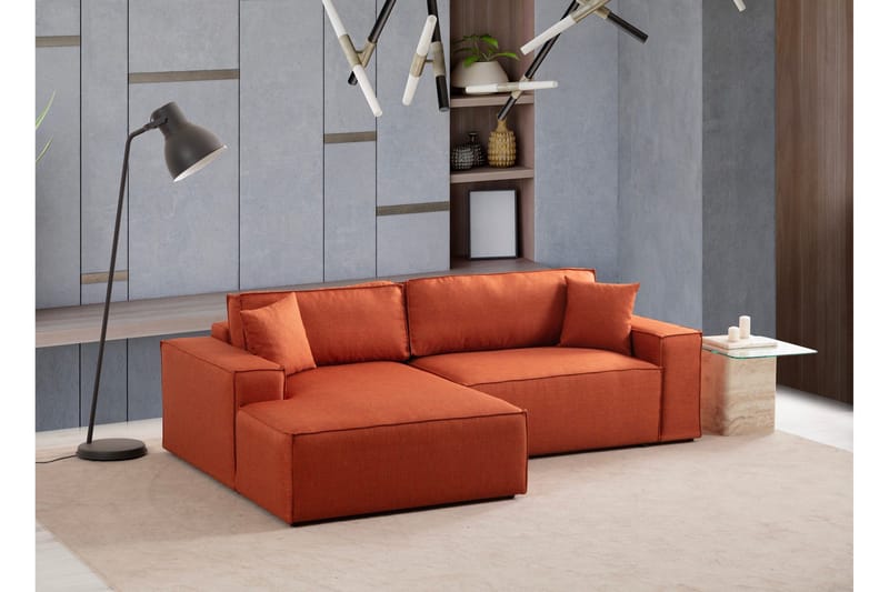 Munehiro Hjørnesovesofa - Orange - Møbler - Sofaer - Sovesofaer