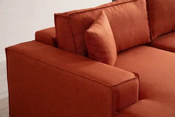 Munehiro Hjørnesovesofa - Orange - Møbler - Sofaer - Sovesofaer