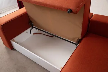 Munehiro Hjørnesovesofa - Orange - Møbler - Sofaer - Sovesofaer