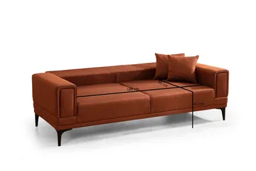 Naoko 3-Pers. Sovesofa - Rød - Møbler - Sofaer - Sovesofaer