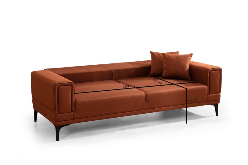 Naoko 3-Pers. Sovesofa - Rød - Møbler - Sofaer - Sovesofaer