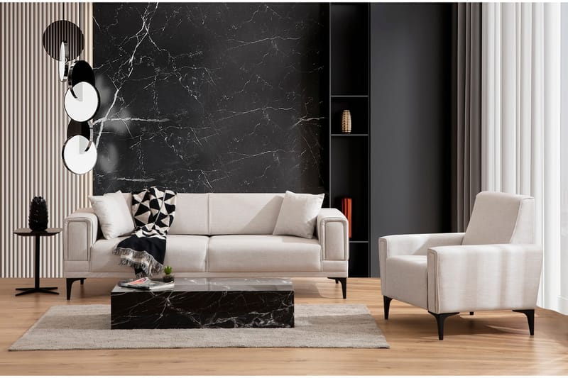 Naoko 3-Pers. Sovesofa - Beige - Møbler - Sofaer - Sovesofaer