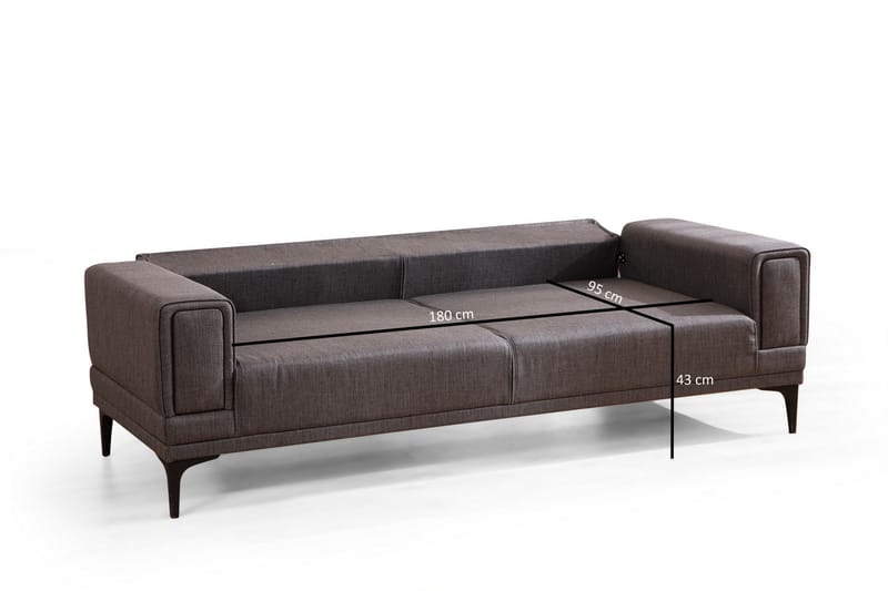 Naoko 3-Pers. Sovesofa - Mørkegrå - Møbler - Sofaer - Sovesofaer
