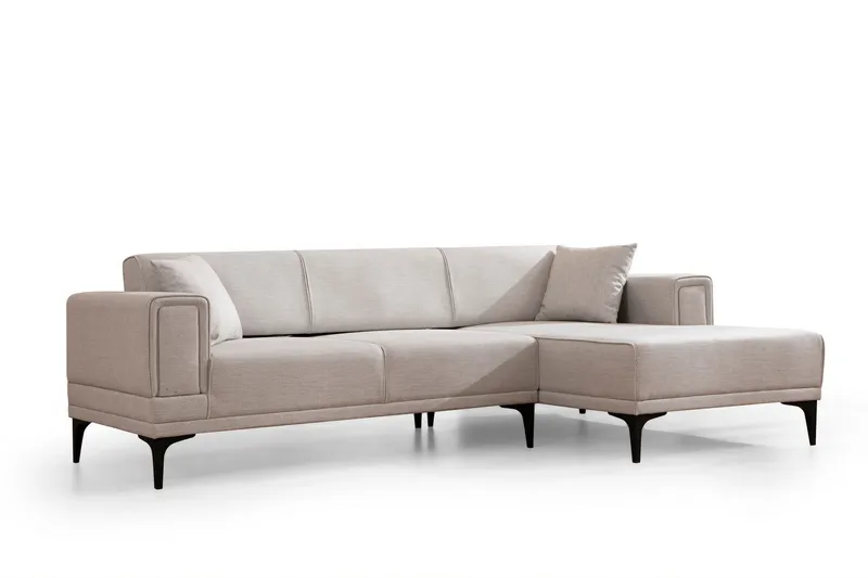 Naoko Sovesofa med chaiselong - Beige - Møbler - Sofaer - Sovesofaer