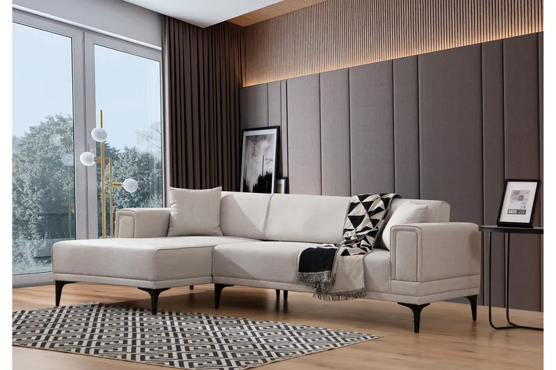 Naoko Sovesofa med chaiselong - Beige - Møbler - Sofaer - Sovesofaer