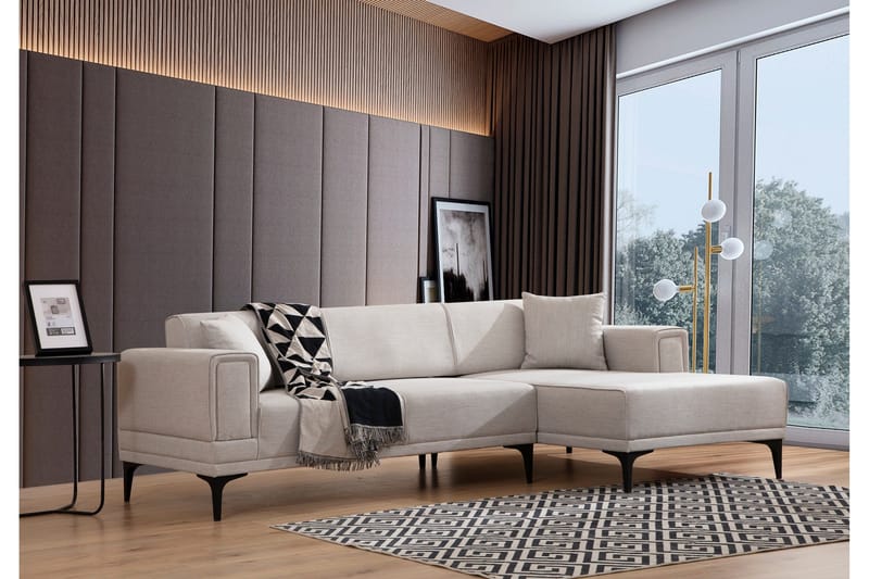 Naoko Sovesofa med chaiselong - Beige - Møbler - Sofaer - Sovesofaer