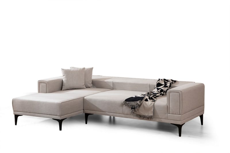 Naoko Sovesofa med chaiselong - Beige - Sovesofaer - Hjørnesovesofa