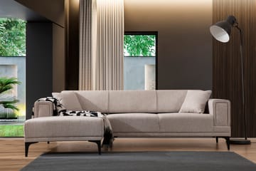Naoko Sovesofa med chaiselong - Lysebrun - Møbler - Sofaer - Sovesofaer