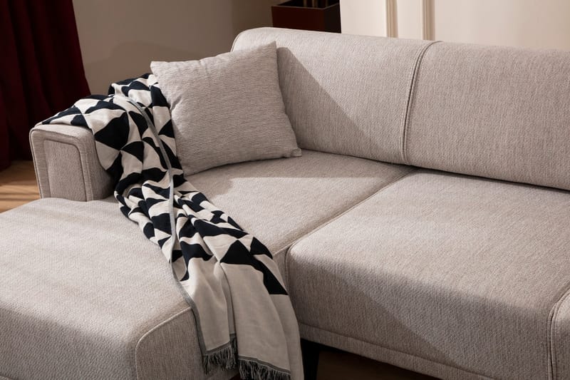 Naoko Sovesofa med chaiselong - Lysebrun - Møbler - Sofaer - Sovesofaer