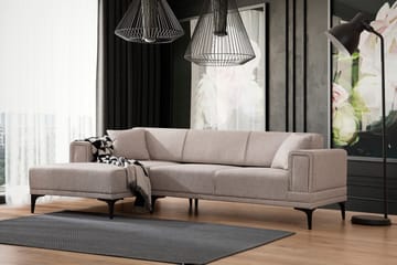 Naoko Sovesofa med chaiselong - Lysebrun - Møbler - Sofaer - Sovesofaer