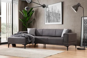 Naoko Sovesofa med chaiselong - Mørkegrå - Møbler - Sofaer - Sovesofaer