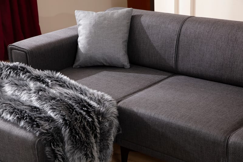 Naoko Sovesofa med chaiselong - Mørkegrå - Møbler - Sofaer - Sovesofaer