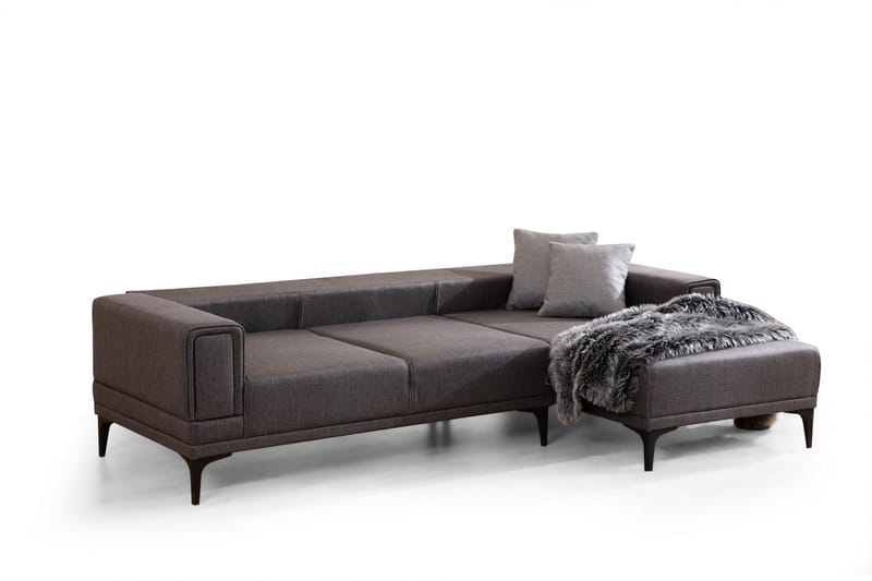 Naoko Sovesofa med chaiselong - Mørkegrå - Møbler - Sofaer - Sovesofaer