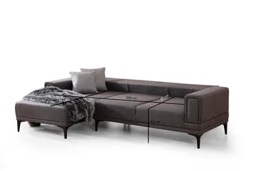 Naoko Sovesofa med chaiselong - Mørkegrå - Møbler - Sofaer - Sovesofaer
