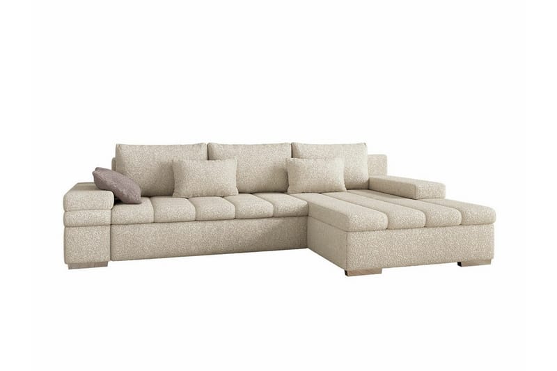 Naoma 3-personers Hjørnesovesofa - Beige - Sovesofaer - Hjørnesovesofa