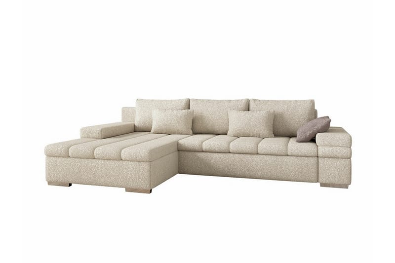 Naoma 3-personers Hjørnesovesofa - Beige - Sovesofaer - Hjørnesovesofa