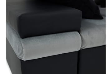 Naoma 3-Pers Sovesofa med Chaiselong L-formet Venstre Opbeva - Velour/Grå - Møbler - Sofaer - Sovesofaer