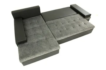 Naoma 3-personers Venstre L-formet Sovesofa 135x216 cm med Chaiselong i Bouclé - Hvid - Møbler - Sofaer - Sovesofaer
