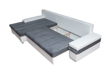 Naoma Sovesofa Med 3-Personers Divan - Sort - Møbler - Sofaer - Sovesofaer