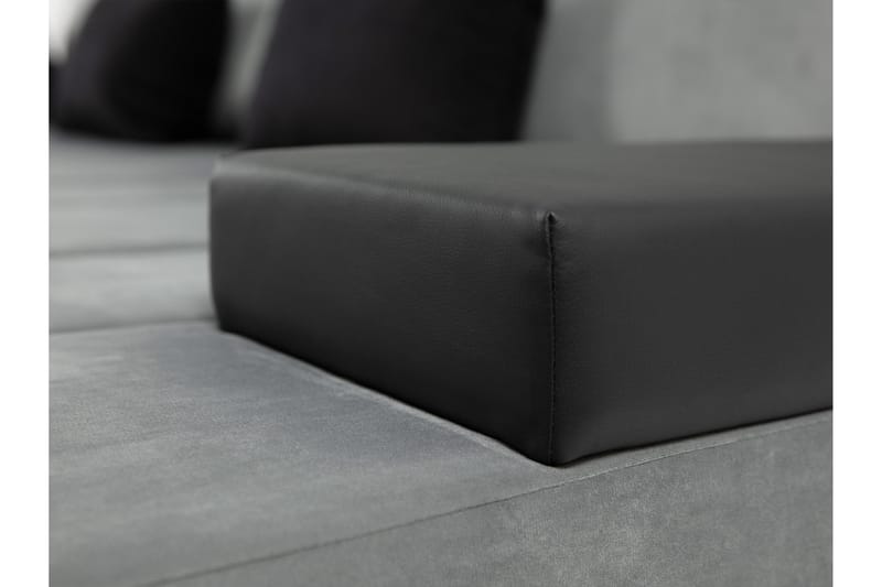 Naoma Sovesofa Med 3-Personers Divan - Sort - Møbler - Sofaer - Sovesofaer