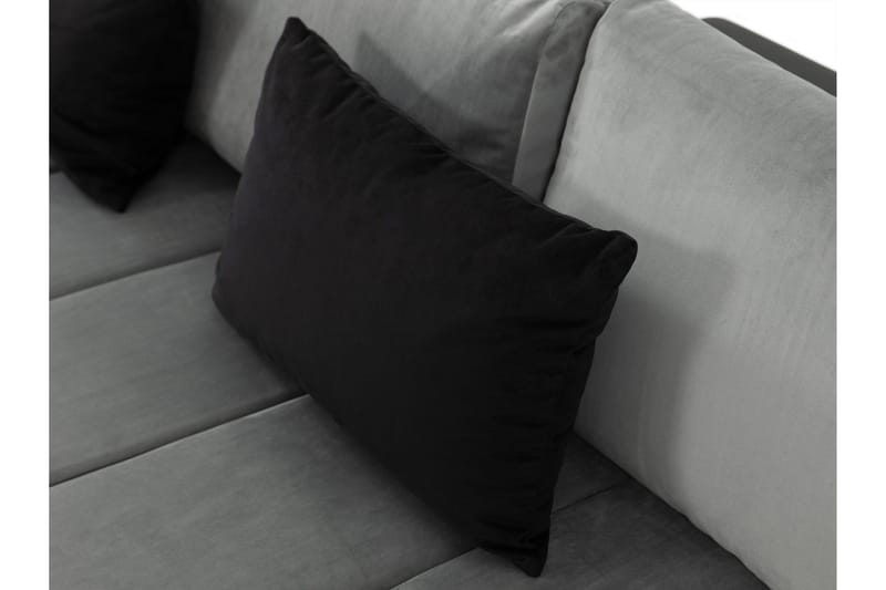 Naoma Sovesofa Med 3-Personers Divan - Sort - Møbler - Sofaer - Sovesofaer