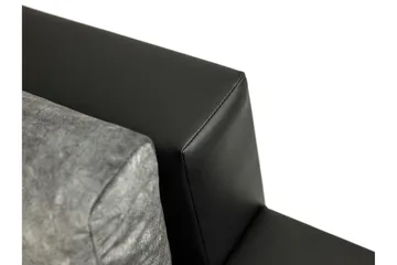 Naoma Sovesofa Med 3-Personers Divan - Sort/Brun - Møbler - Sofaer - Sovesofaer