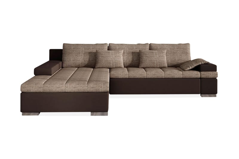Naoma Sovesofa med Chaiselong Venstre, Beige/Brun