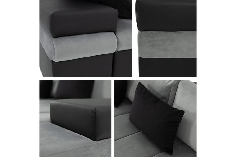 Naoma Sovesofa med Divan 4-sits - Grå - Møbler - Sofaer - Sovesofaer