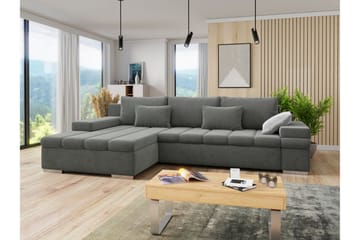 Naoma Sovesofa med Divan 4-sits - Grå - Møbler - Sofaer - Sovesofaer