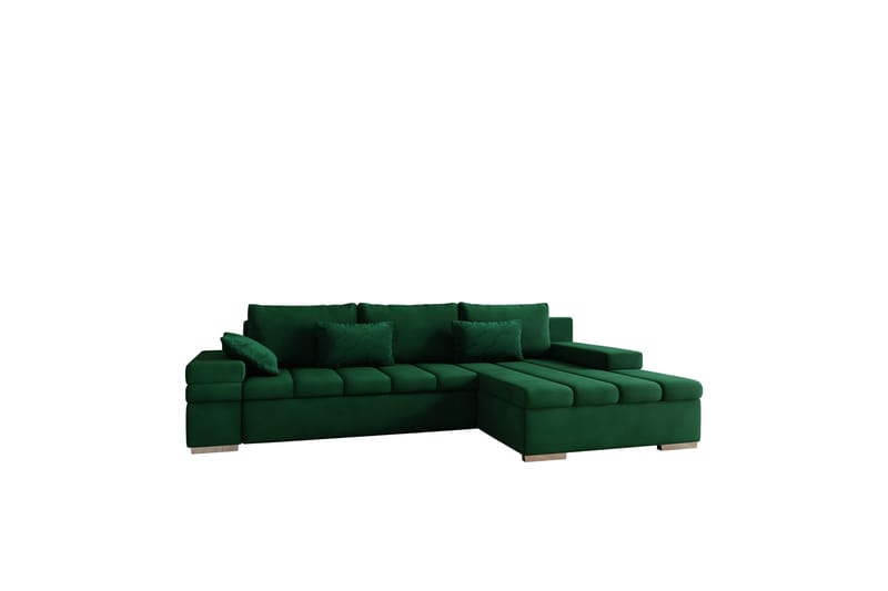 Naoma Sovesofa med Divan 4-sits - Grøn - Møbler - Sofaer - Sovesofaer