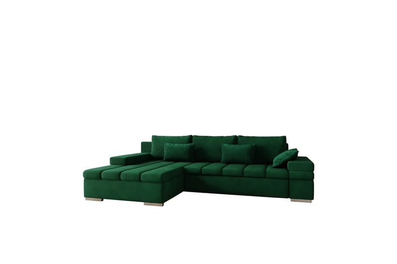 Naoma Sovesofa med Divan 4-sits - Grøn - Møbler - Sofaer - Sovesofaer