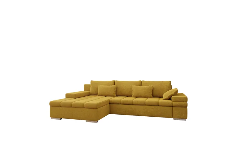 Naoma Sovesofa med Divan 4-sits - Gul - Møbler - Sofaer - Sovesofaer