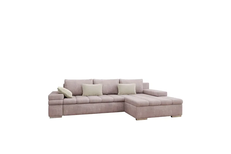 Naoma Sovesofa med Divan 4-sits, Rosa