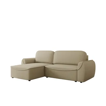Navrel 3-personers Sovesofa med Chaiselong og Opbevaring - Beige - Møbler - Sofaer - Sovesofaer