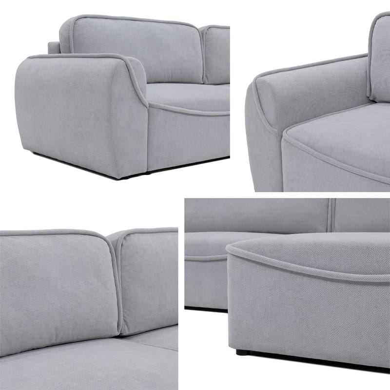 Navrel 3-personers Sovesofa med Chaiselong og Opbevaring - Beige - Møbler - Sofaer - Sovesofaer