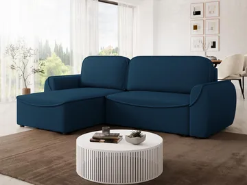Navrel 3-personers Sovesofa med Chaiselong og Opbevaring - Blå - Møbler - Sofaer - Sovesofaer