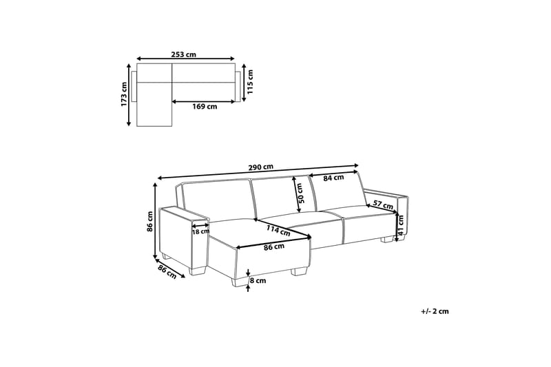 Neck nead Hjørnesovesofa højre - Beige - Møbler - Sofaer - Sovesofaer