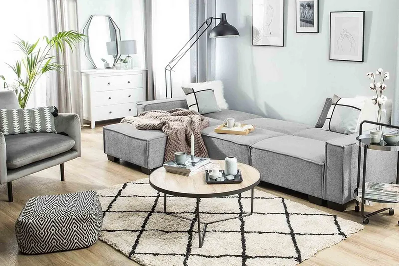 Neck nead Hjørnesovesofa højre - Grå - Møbler - Sofaer - Sovesofaer