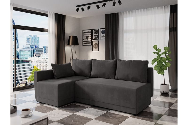 Nestor Hjørnesofa Venstre - Grå - Møbler - Sofaer - Sovesofaer