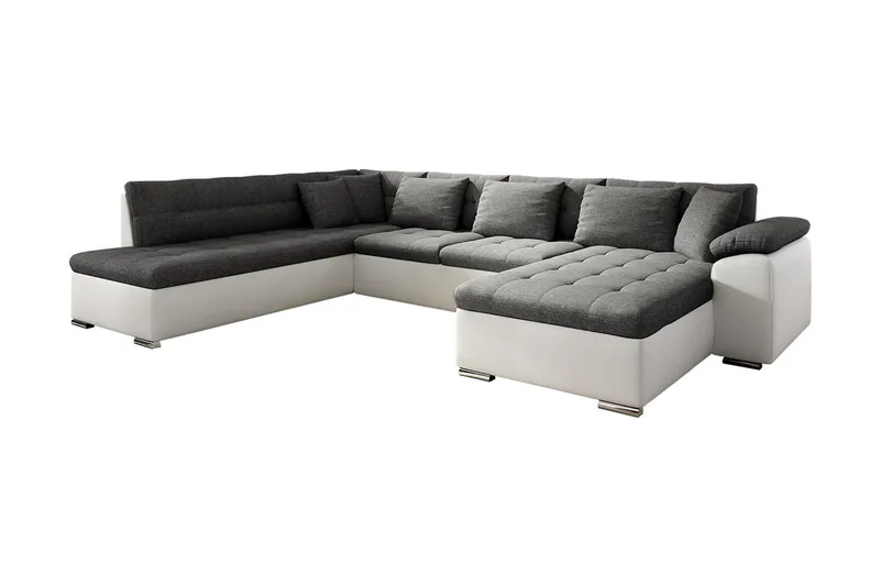 Niko U-sovesofa 350x205x76 cm - Beige / Grå - Møbler - Sofaer - Sovesofaer