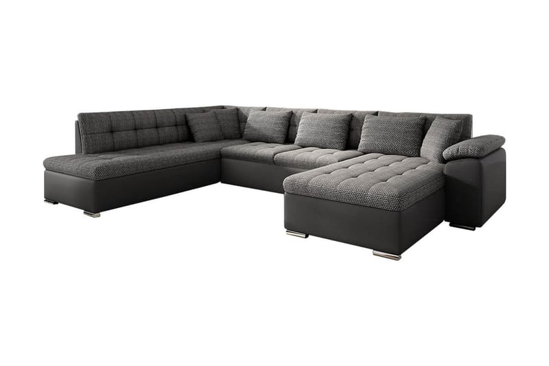 Niko U-sovesofa 350x205x76 cm - Grå - Sovesofaer - Sovesofa chaiselong - Lædersofaer